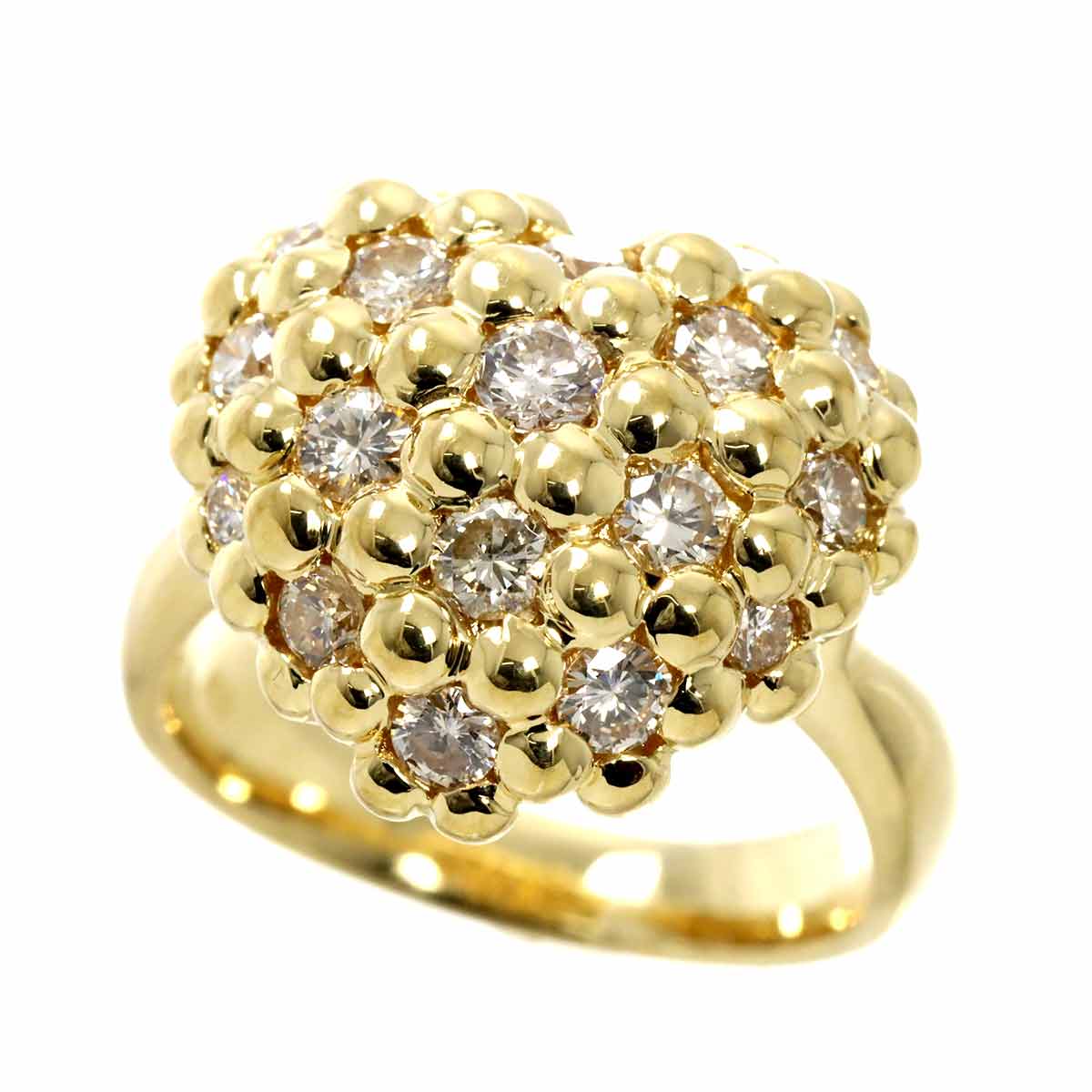 Diamond 1.16ct Ring 18K YG Yellow Gold 750 6-6.25(US)
