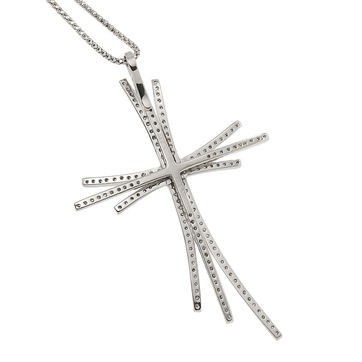 Diamond 1.00ct Necklace 18K WG White Gold 750