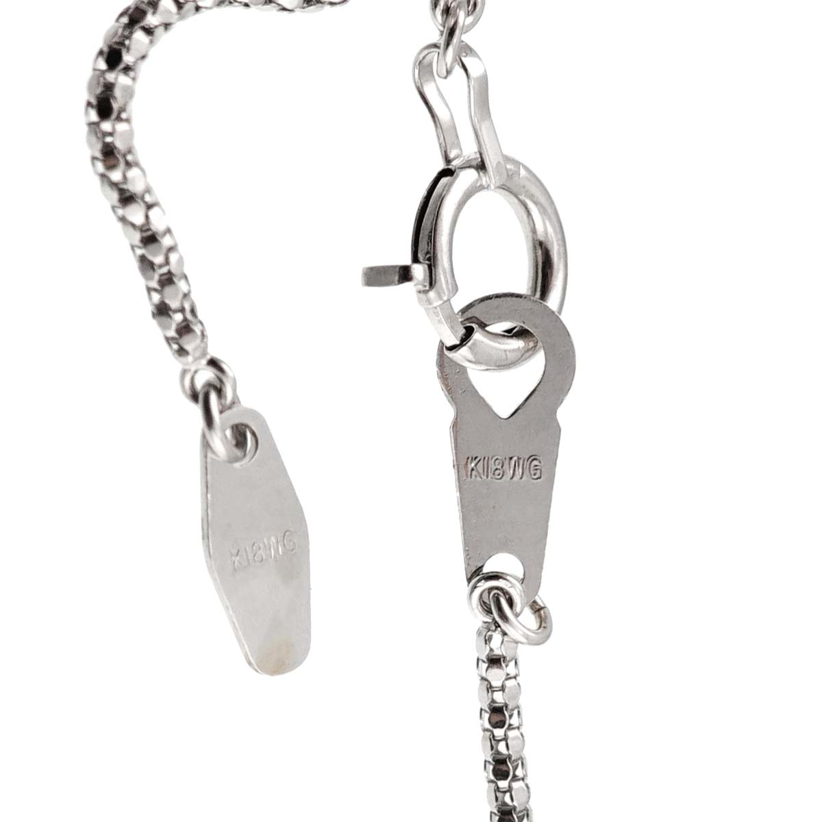 Diamond 1.00ct Necklace 18K WG White Gold 750