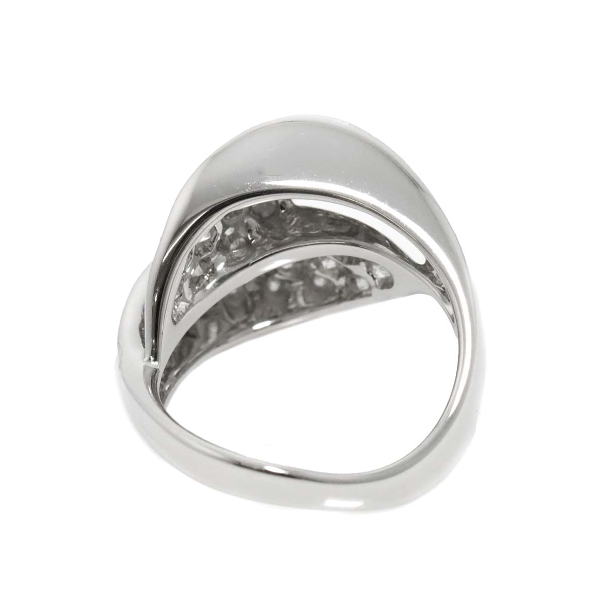Diamond 1.46ct Ring 18K K18 WG White Gold size6(US)