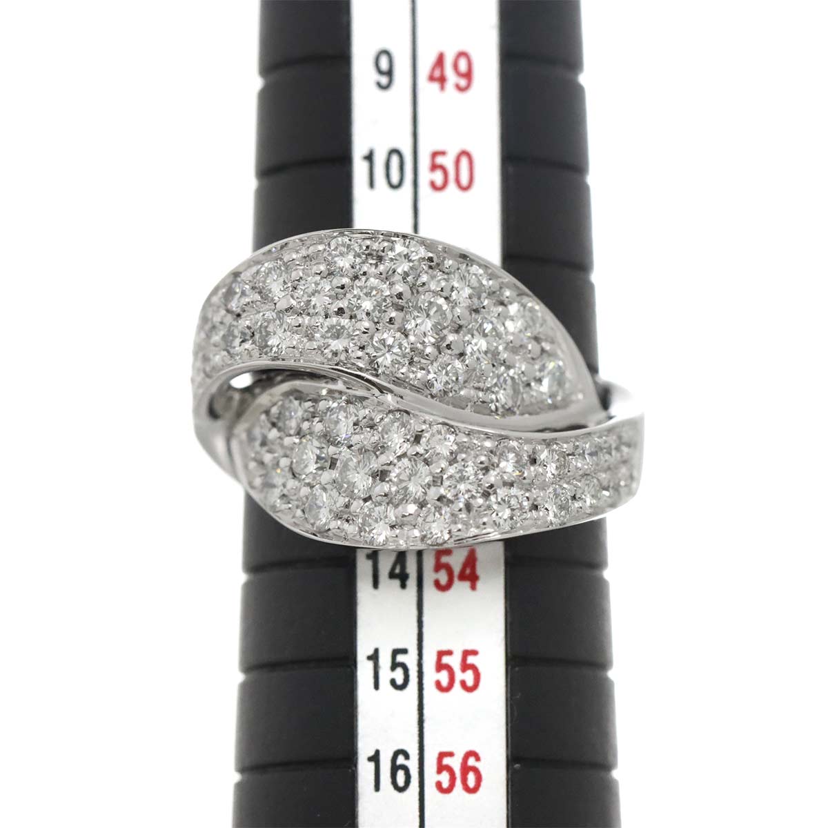 Diamond 1.46ct Ring 18K K18 WG White Gold size6(US)