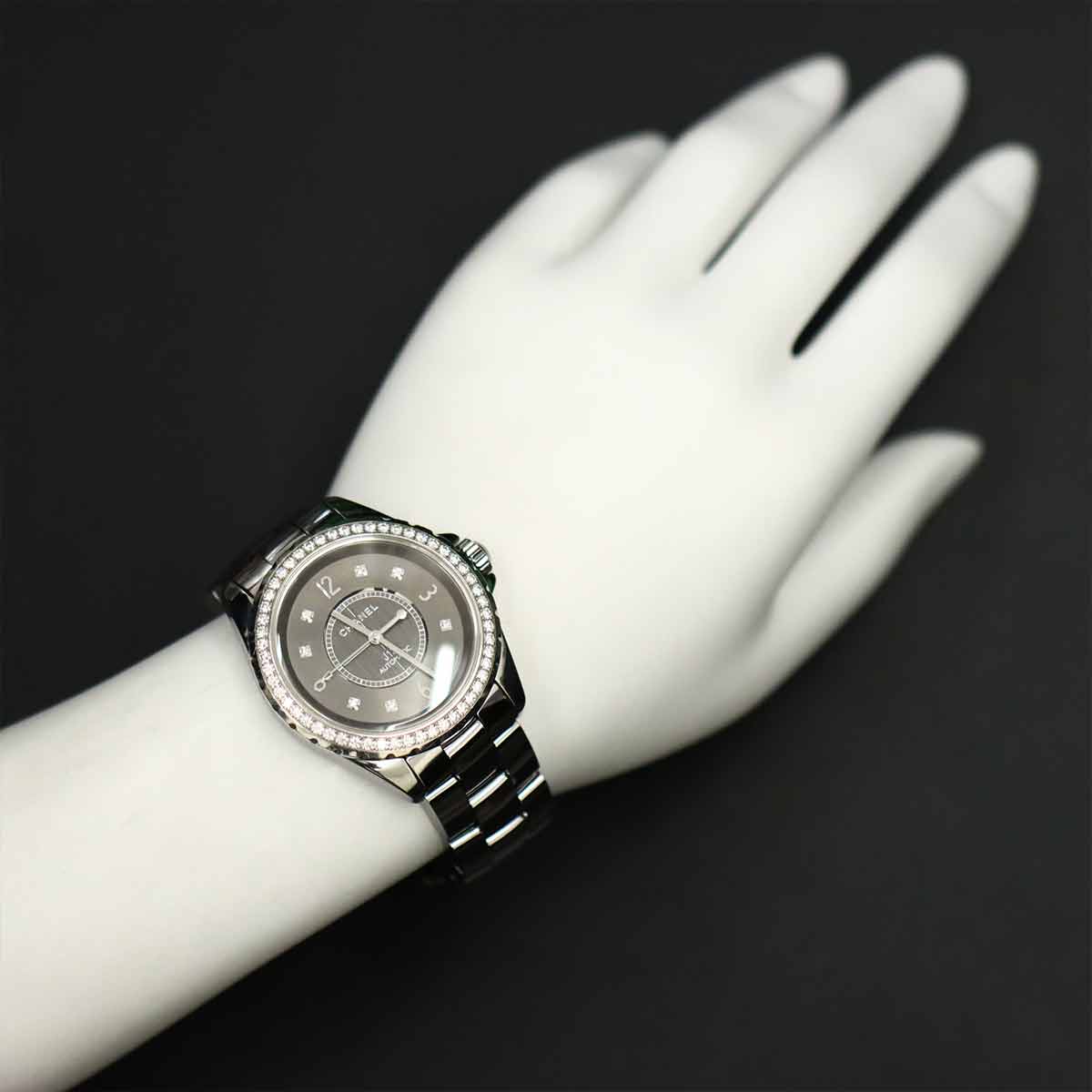 J12 Chromatic H2566 Diamond Automatic Gray Dial Mens Watch