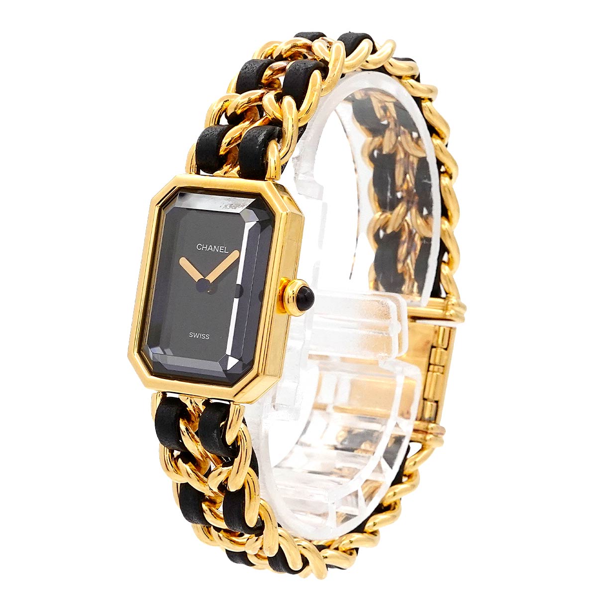 Premiere Size L H0001 Vintage Quartz Black Dial Ladies Watch