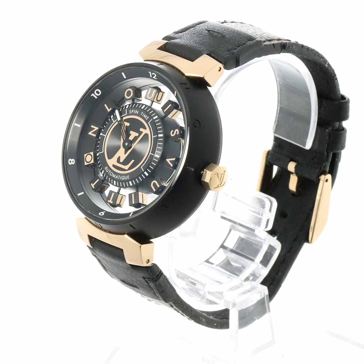 Tambour Spin Time Q1EGL K18PG Automatic Mens Watch