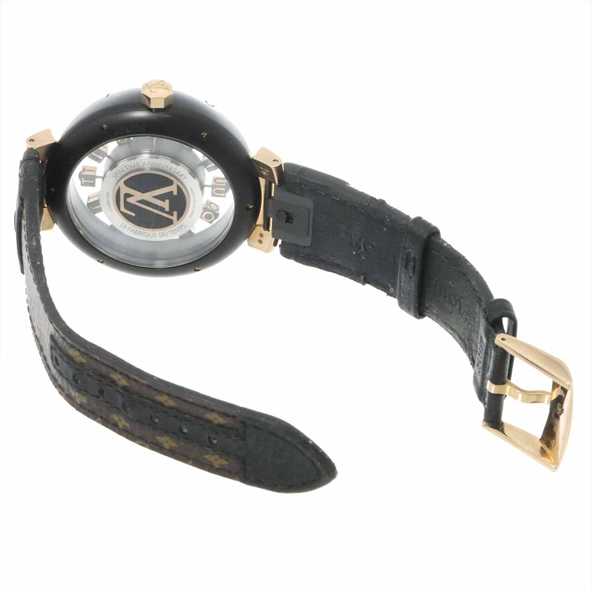 Tambour Spin Time Q1EGL K18PG Automatic Mens Watch