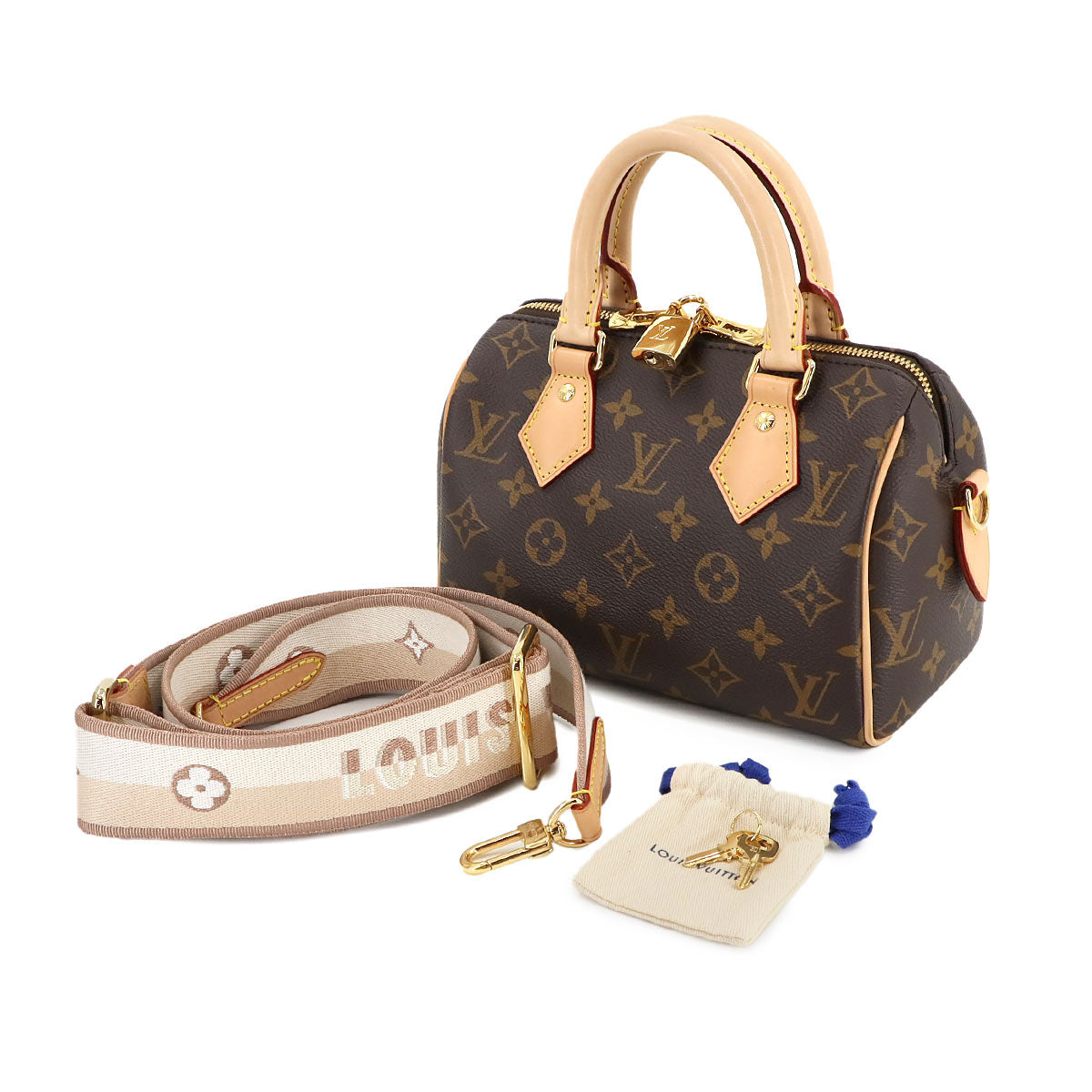 LOUIS VUITTON Monogram Speedy Bandouliere 20 2way Shoulder Bag M46222