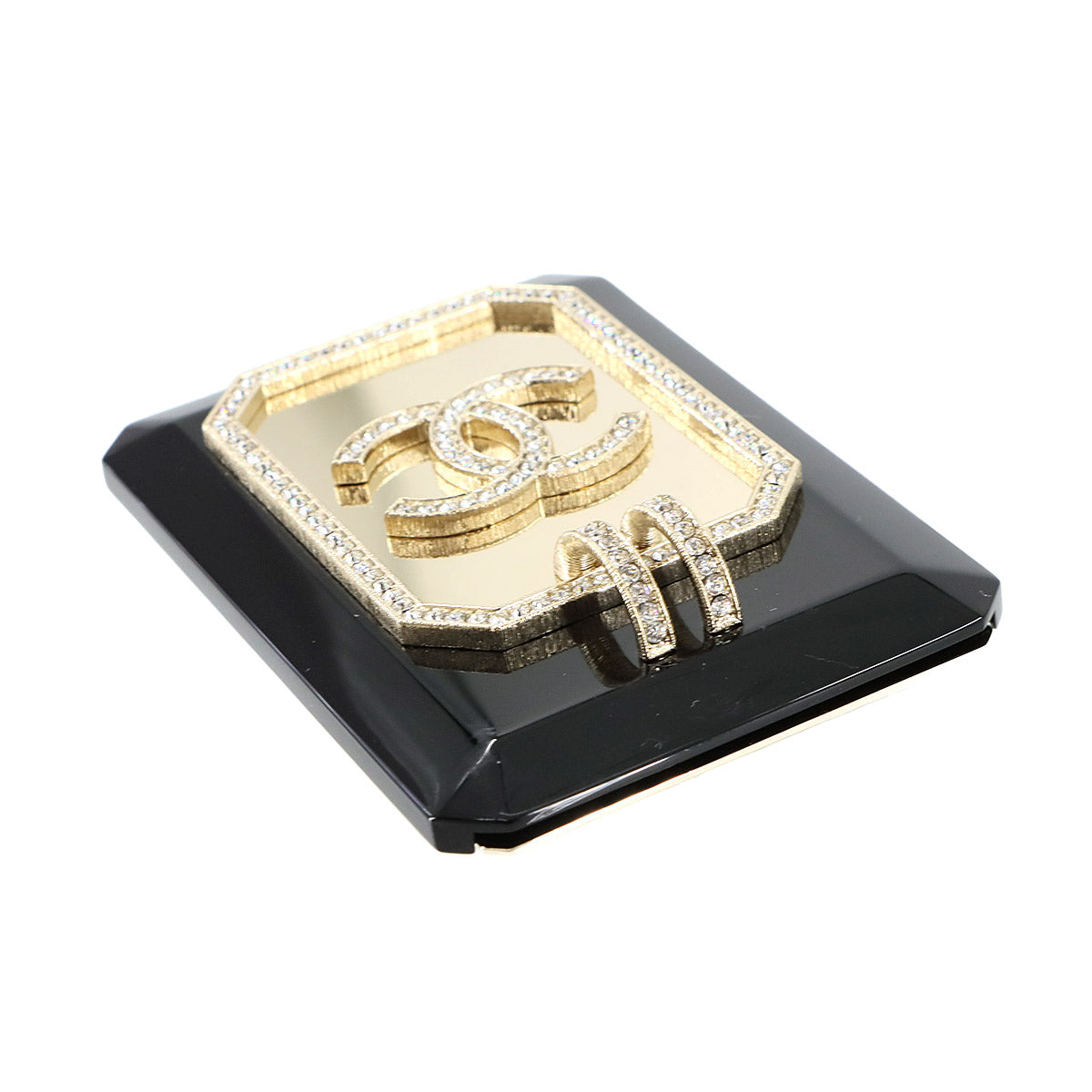 Card Case Plastic Black Gold Pass holder