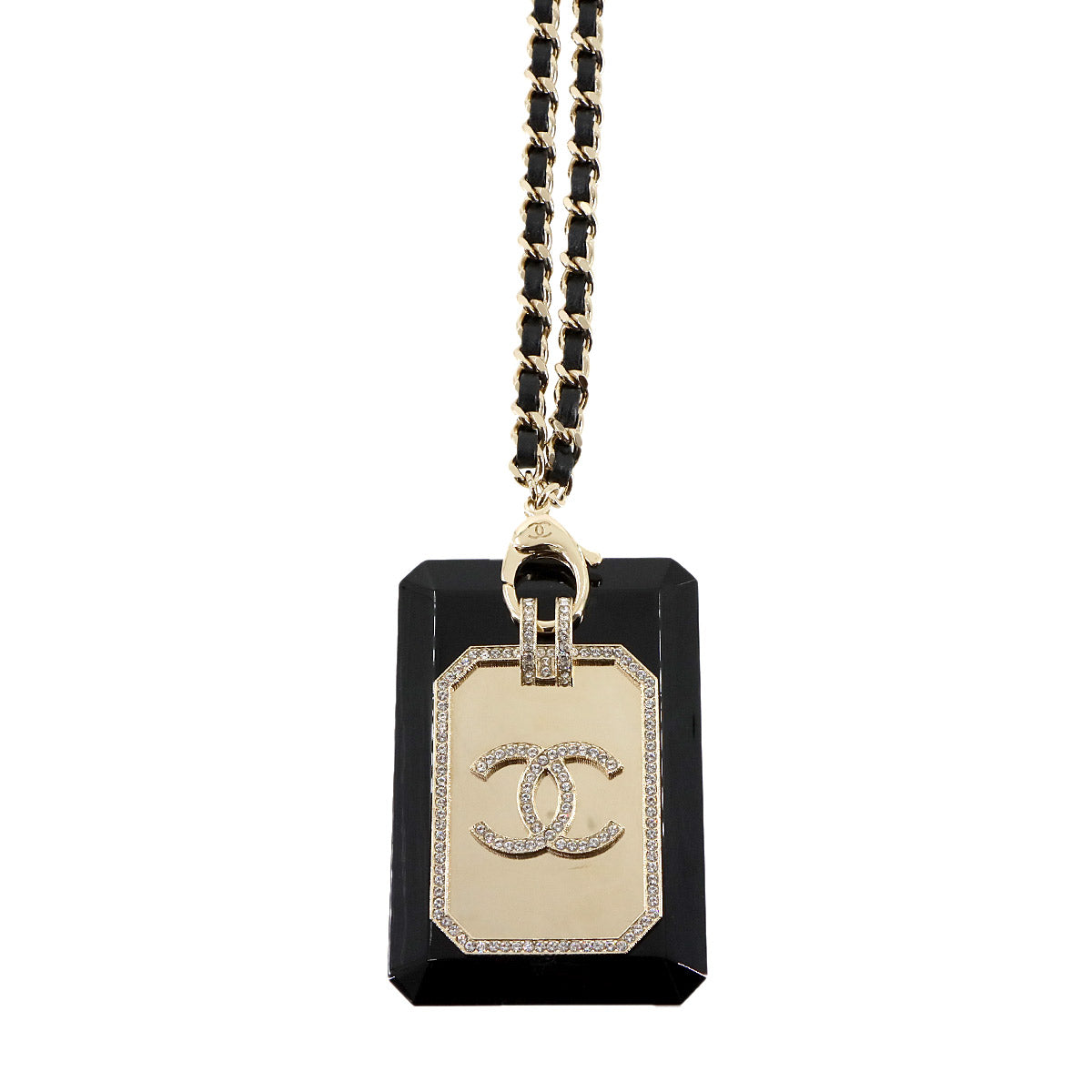 Card Case Plastic Black Gold Pass holder