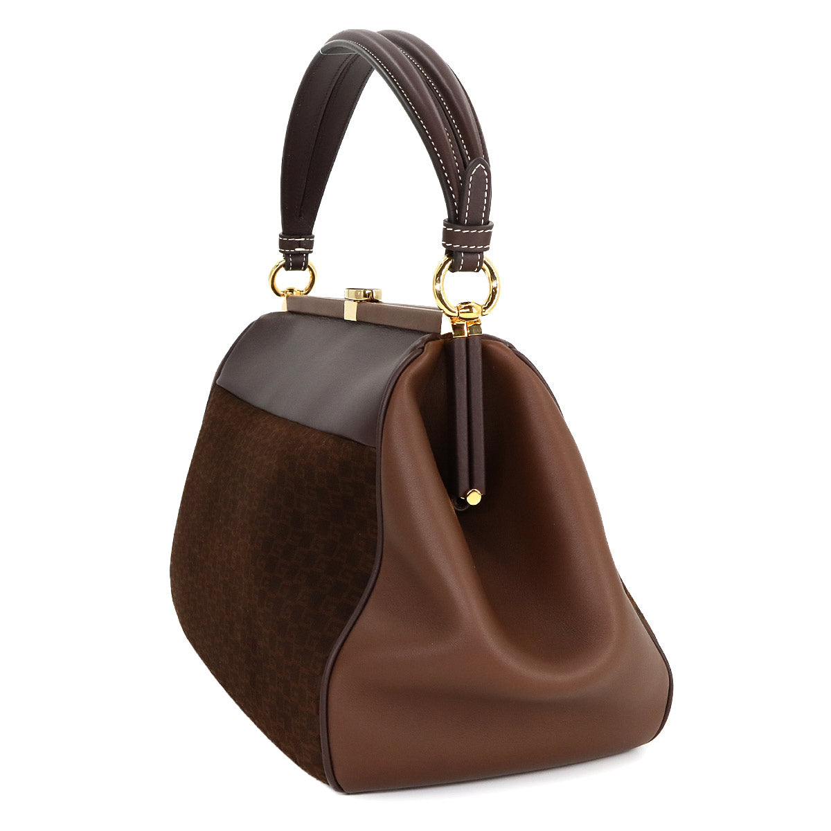 Ophidia 2way Hand Shoulder Bag Leather Suede Brown 726428 90277062