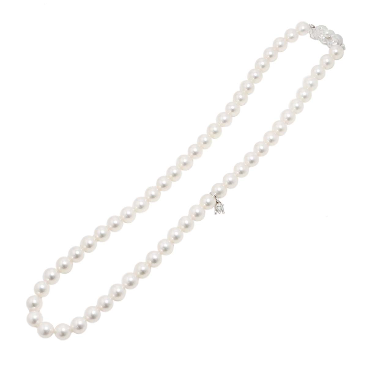 Akoya Pearl 7.5-7.0mm Necklace SV Silver