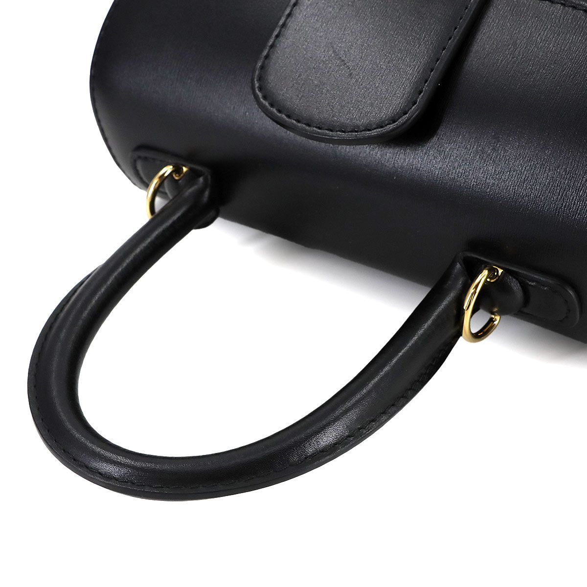 Brillant Mini 2way Hand Shoulder Bag Leather Black Purse