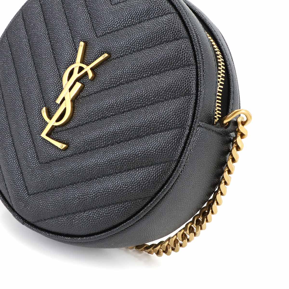 Vinyle Round Camera Shoulder Bag Leather 610436