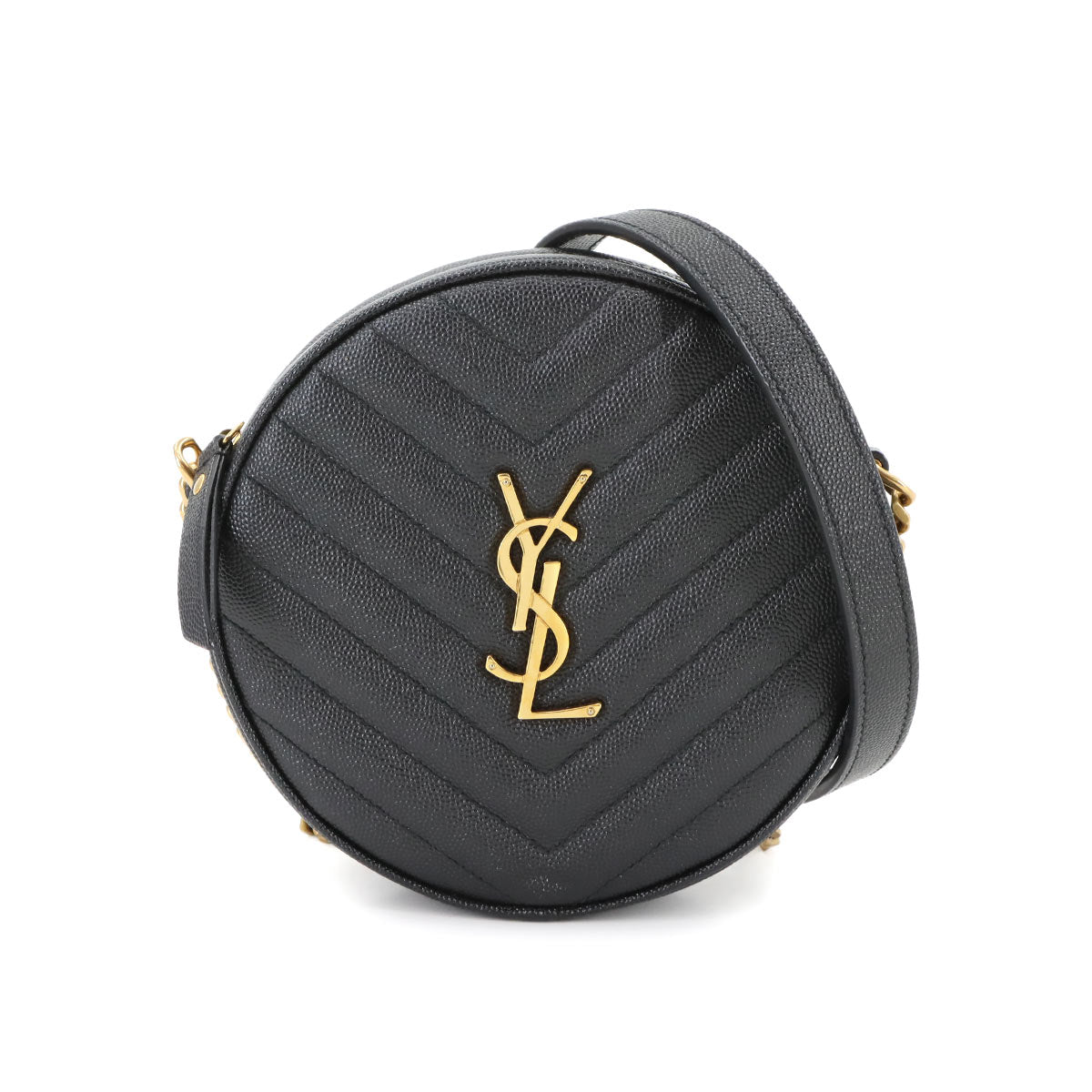 Vinyle Round Camera Shoulder Bag Leather 610436