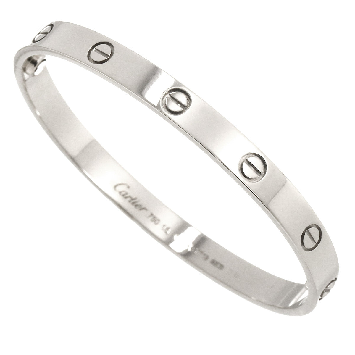 Cartier Love Bracelet Bangle 18K WG 750 Size18