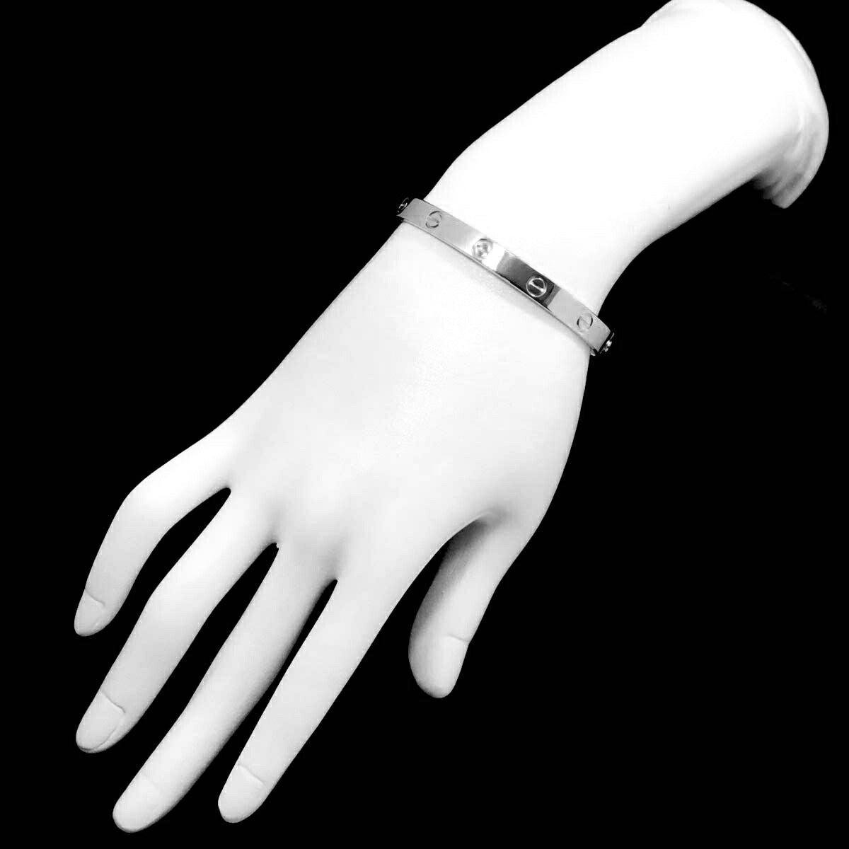 Cartier Love Bracelet Bangle 18K WG 750 Size18