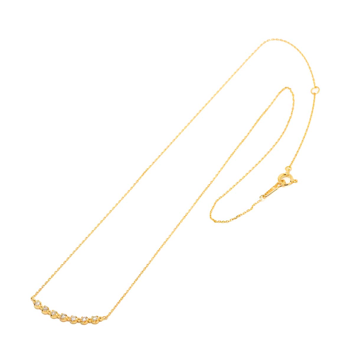 Vendome Aoyama Diamond 0.15ct Necklace 18K Yellow Gold 750