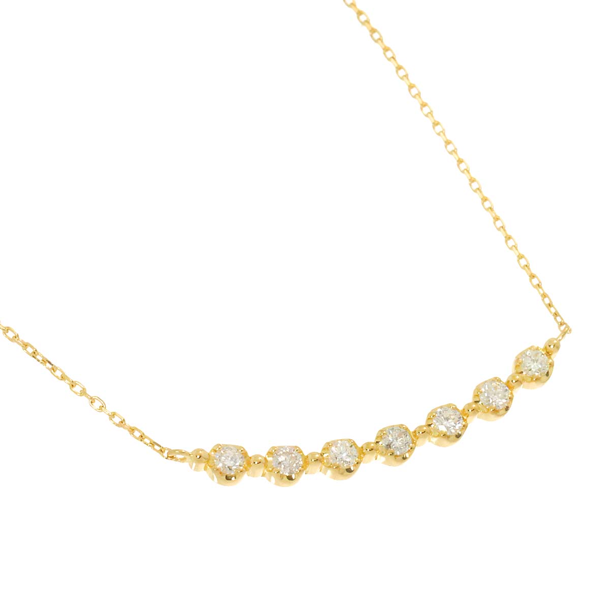 Vendome Aoyama Diamond 0.15ct Necklace 18K Yellow Gold 750