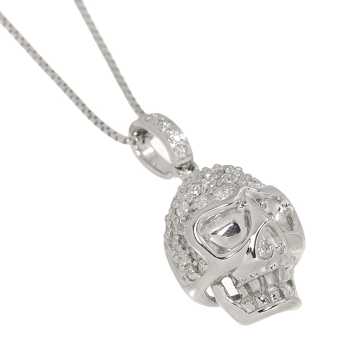 Diamond 0.62ct Necklace 18K WG White Gold 750