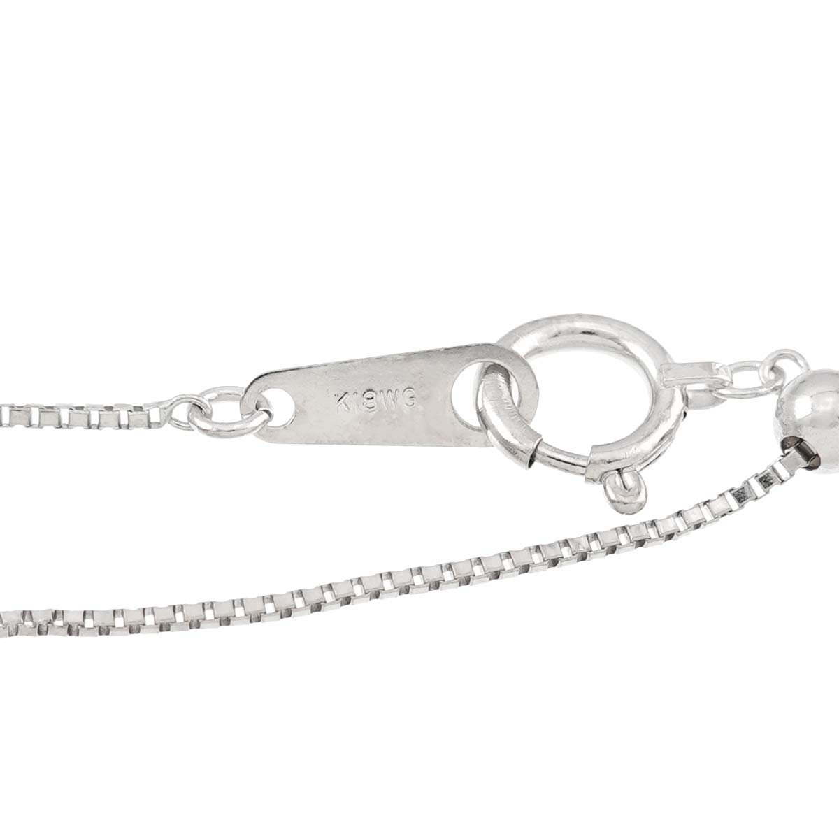 Diamond 0.62ct Necklace 18K WG White Gold 750