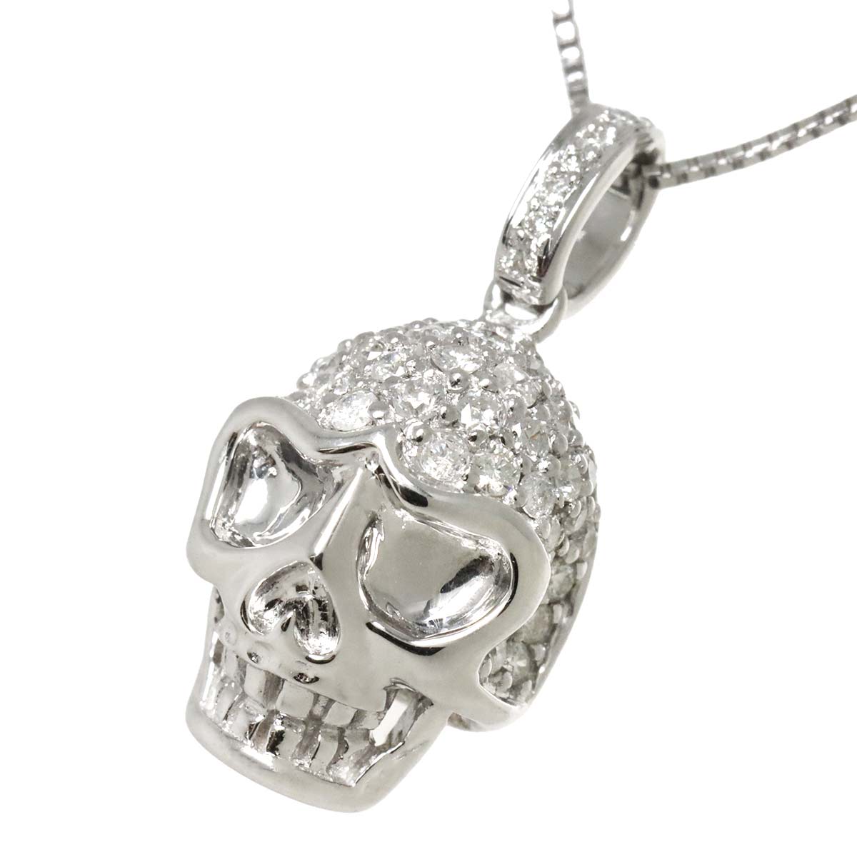 Diamond 0.62ct Necklace 18K WG White Gold 750