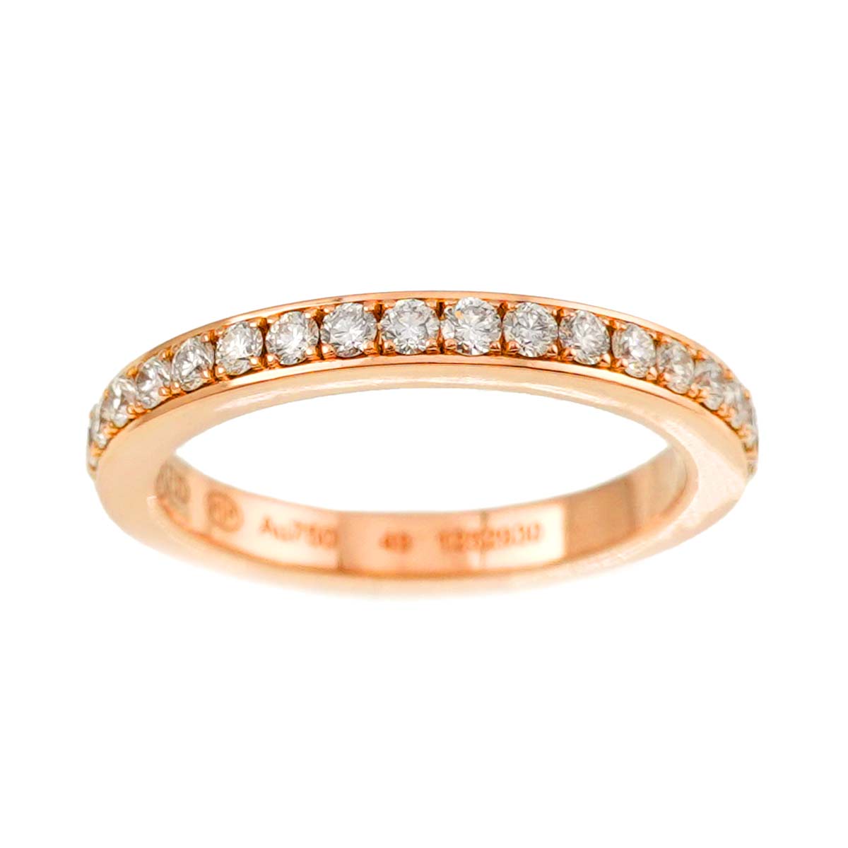 FRED Force 10 Duo Half Diamond Ring 18K Pink Gold Size49 4.75-5(US)