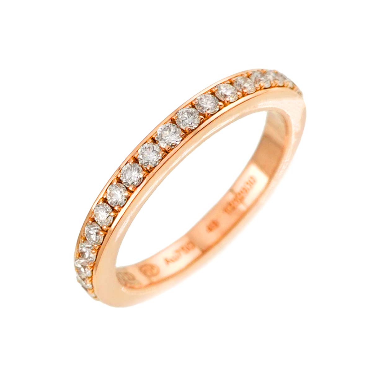 FRED Force 10 Duo Half Diamond Ring 18K Pink Gold Size49 4.75-5(US)