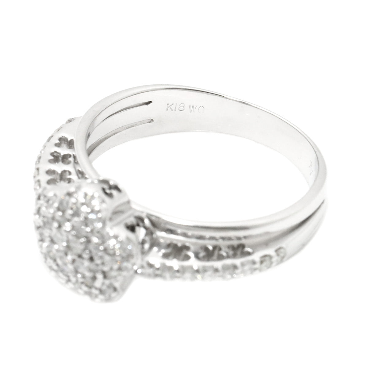 Ponte Vecchio Diamond 0.54ct Ring 18K WG 750 Size6.25-6.5(US)