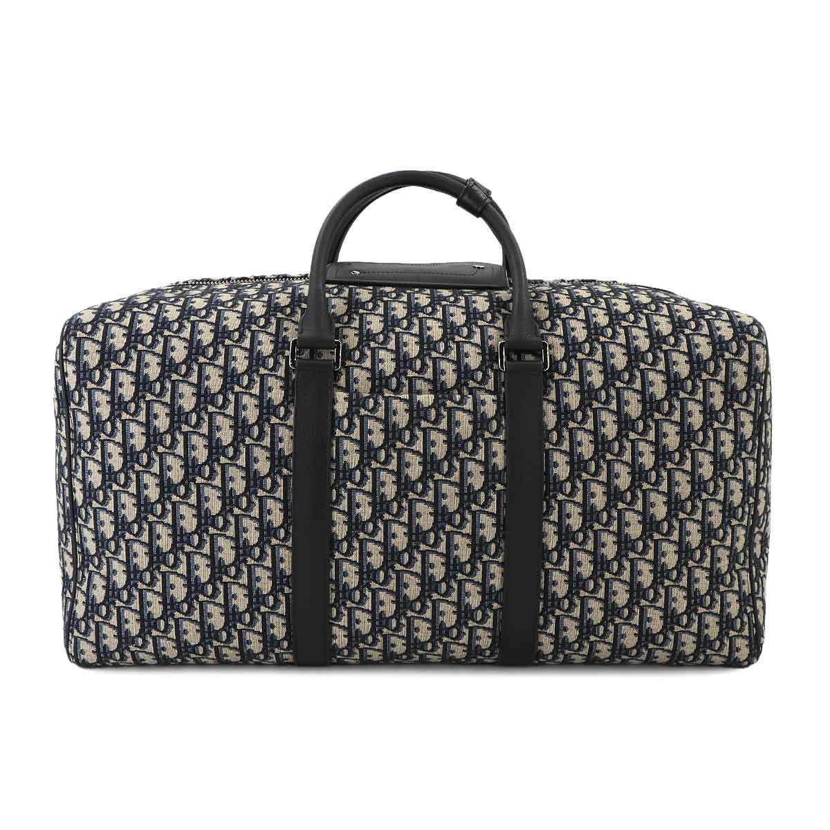 Oblique Lingot 50 Boston Shoulder Bag Canvas Leather