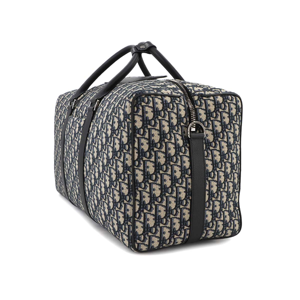 Oblique Lingot 50 Boston Shoulder Bag Canvas Leather