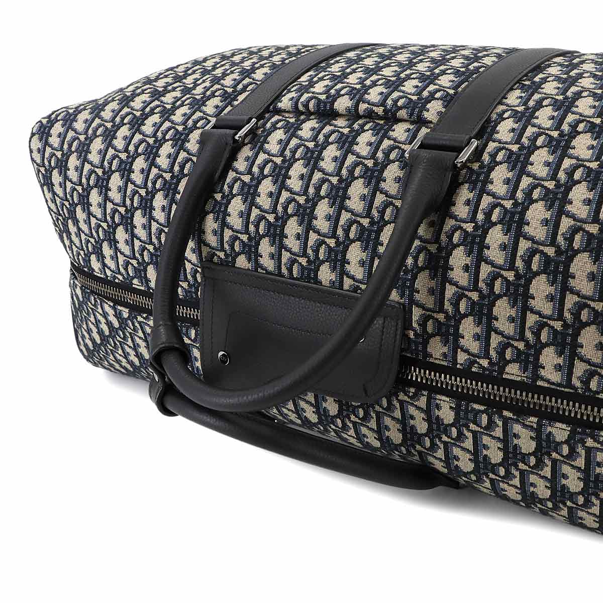 Oblique Lingot 50 Boston Shoulder Bag Canvas Leather