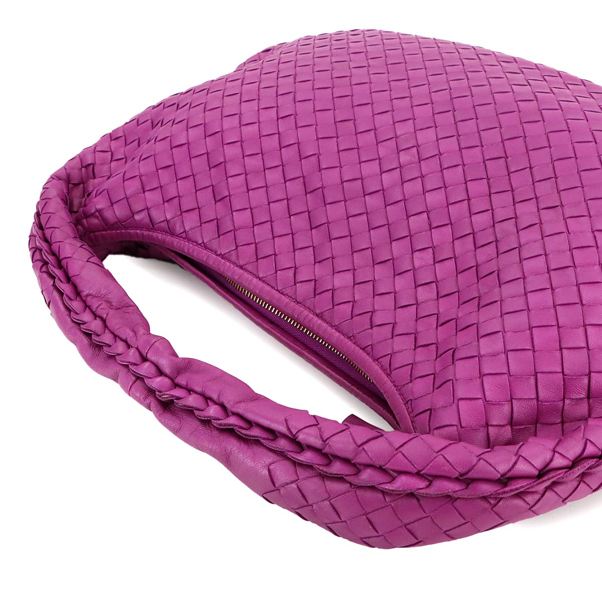 Intrecciato Shoulder Bag Leather Purple 115653