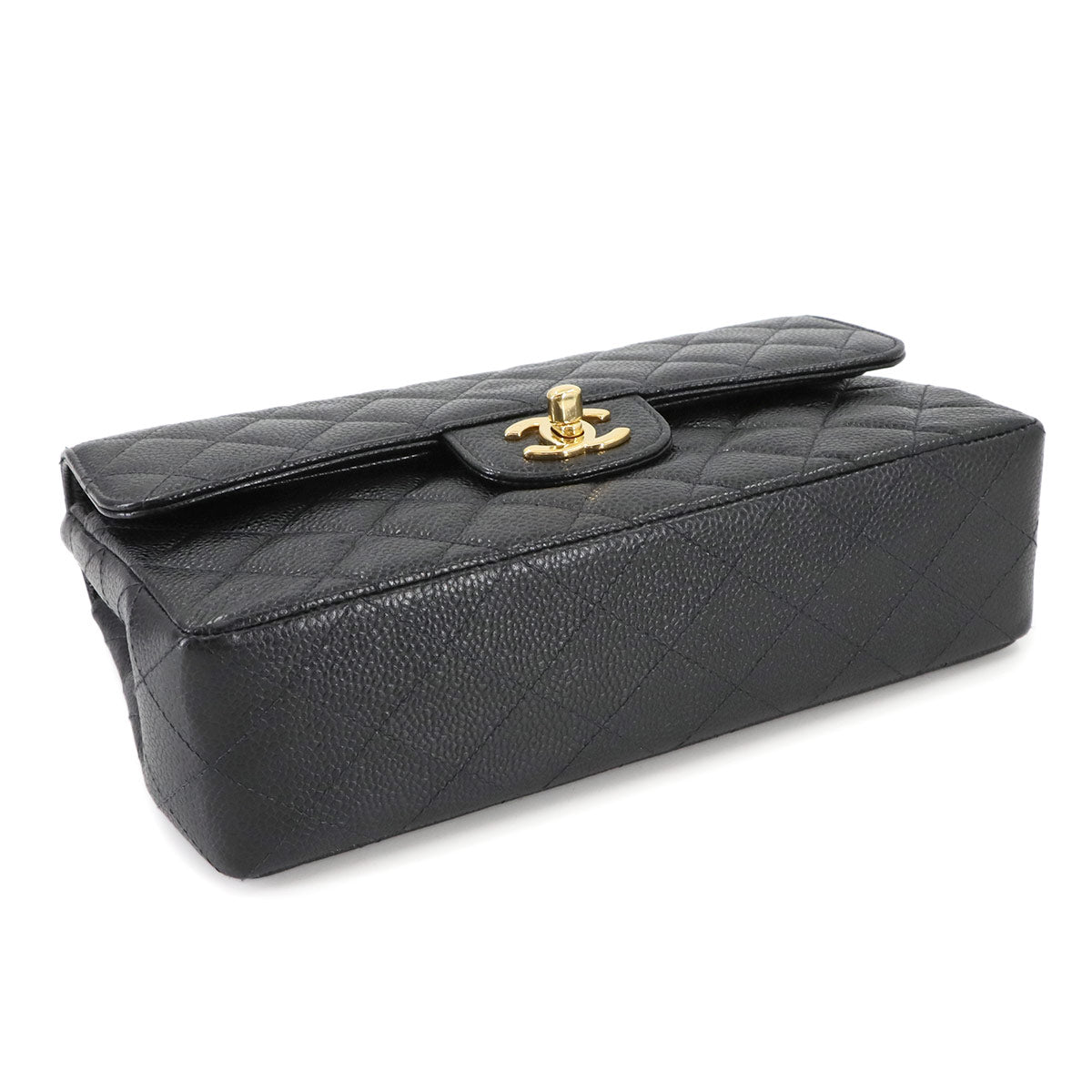 Matelasse 23 Chain Shoulder Bag Leather Black A01113