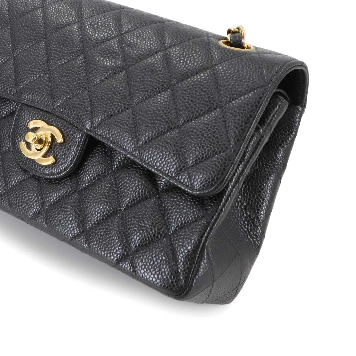 Matelasse 23 Chain Shoulder Bag Leather Black A01113