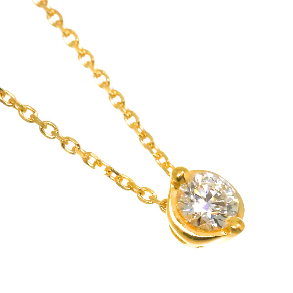 Vendome Aoyama Diamond 0.143ct Necklace 18K Yellow Gold 750
