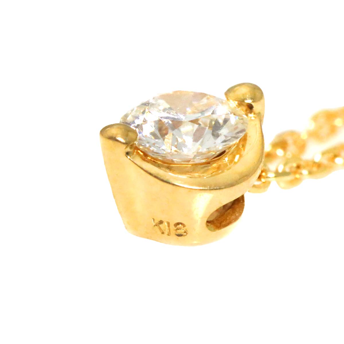 Vendome Aoyama Diamond 0.143ct Necklace 18K Yellow Gold 750