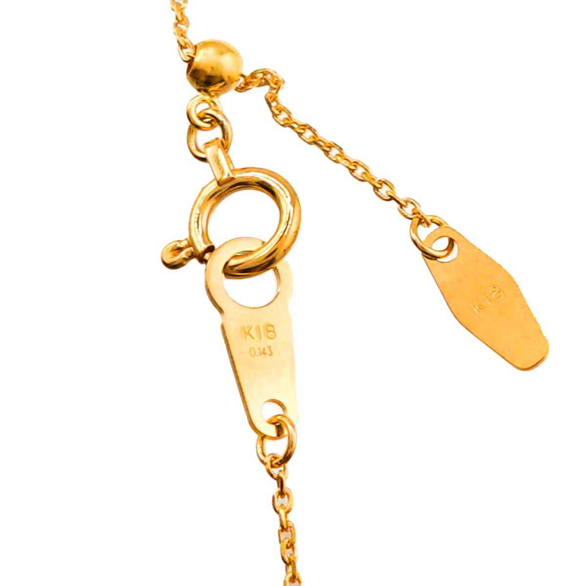 Vendome Aoyama Diamond 0.143ct Necklace 18K Yellow Gold 750