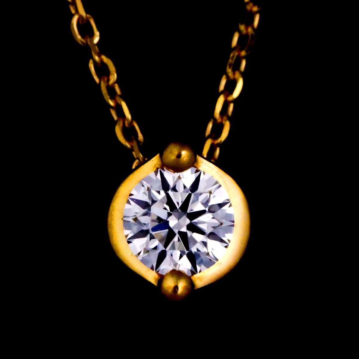 Vendome Aoyama Diamond 0.143ct Necklace 18K Yellow Gold 750