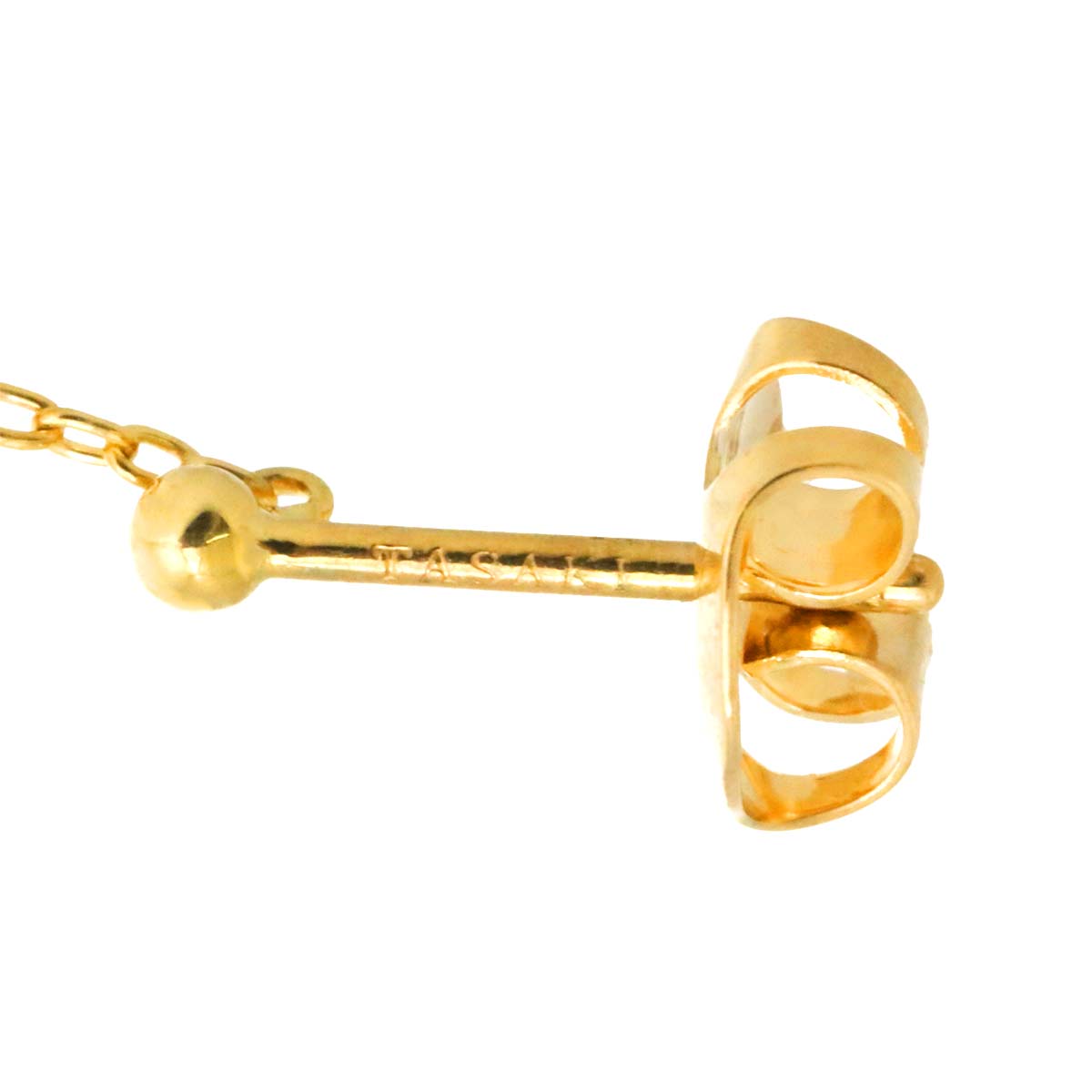 Comet Plus Akoya Pearl 7.0mm Earrings Pierced 18K YG 750