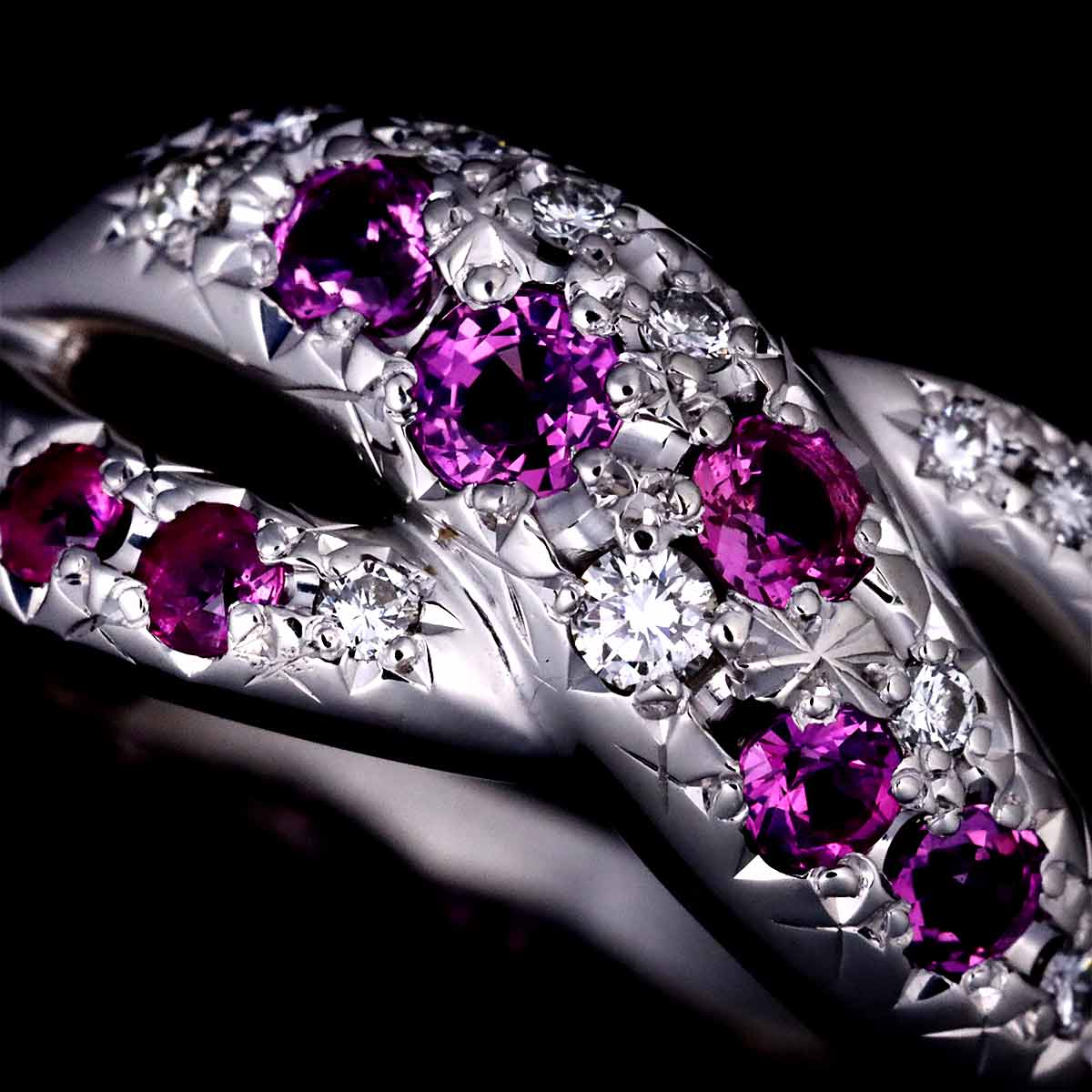 TASAKI Sapphire Diamond 0.13ct Ring Platinum size5.5-5.75(US)