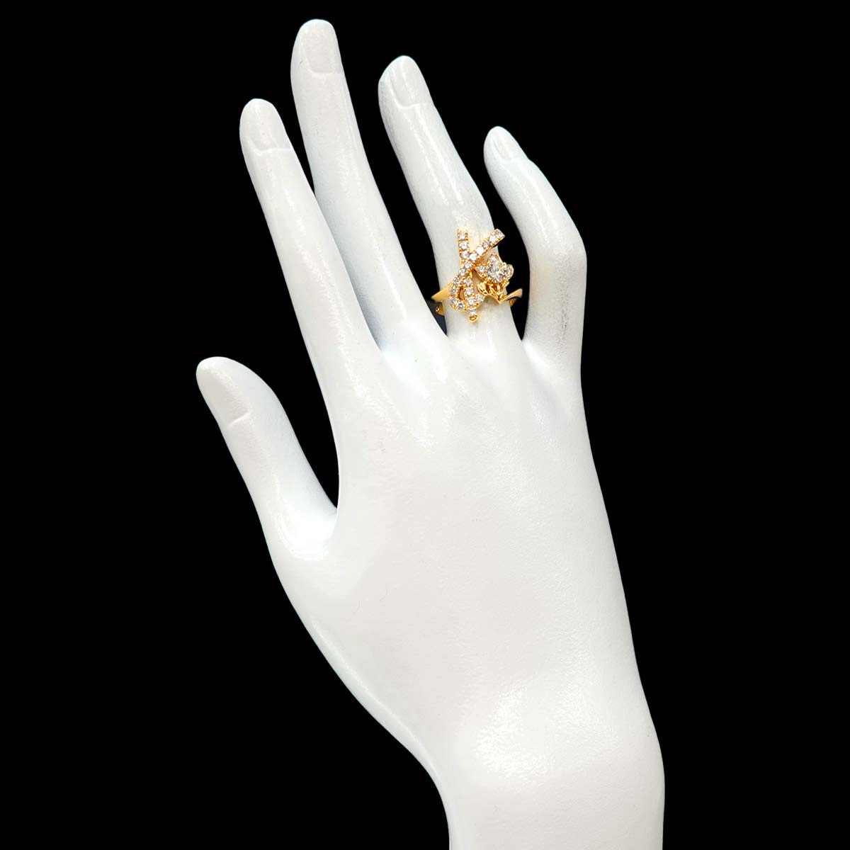 KENZO Diamond 1.00ct Ring 18K YG Yellow Gold 750 size6.5-6.75(US)