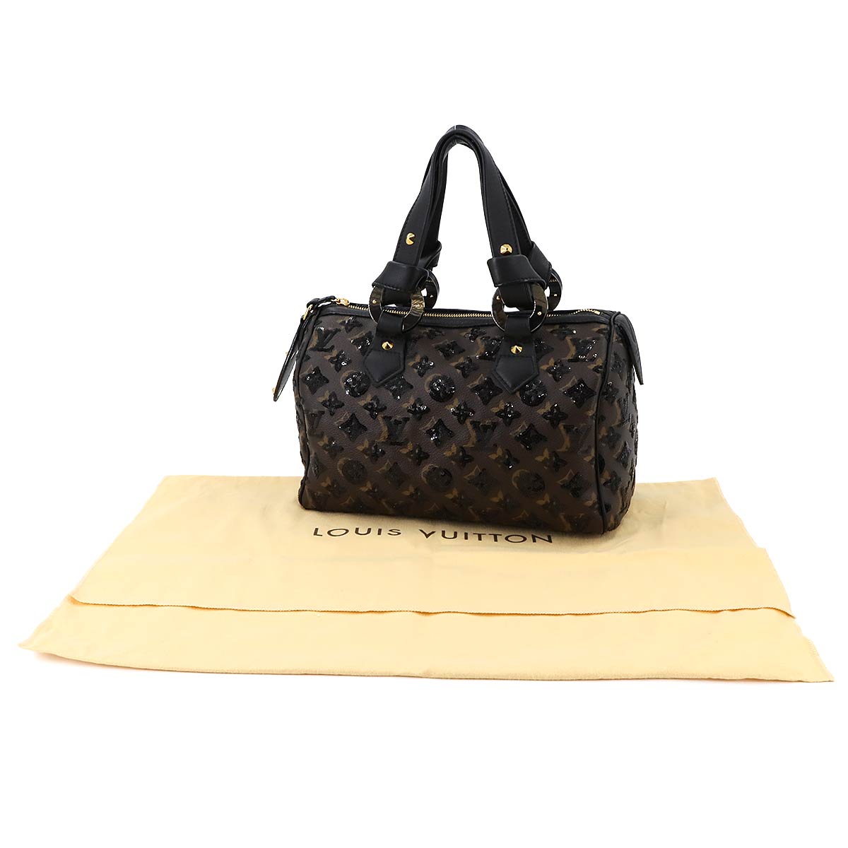 Monogram Eclipse Speedy 30 Hand Bag Brown Black M40243