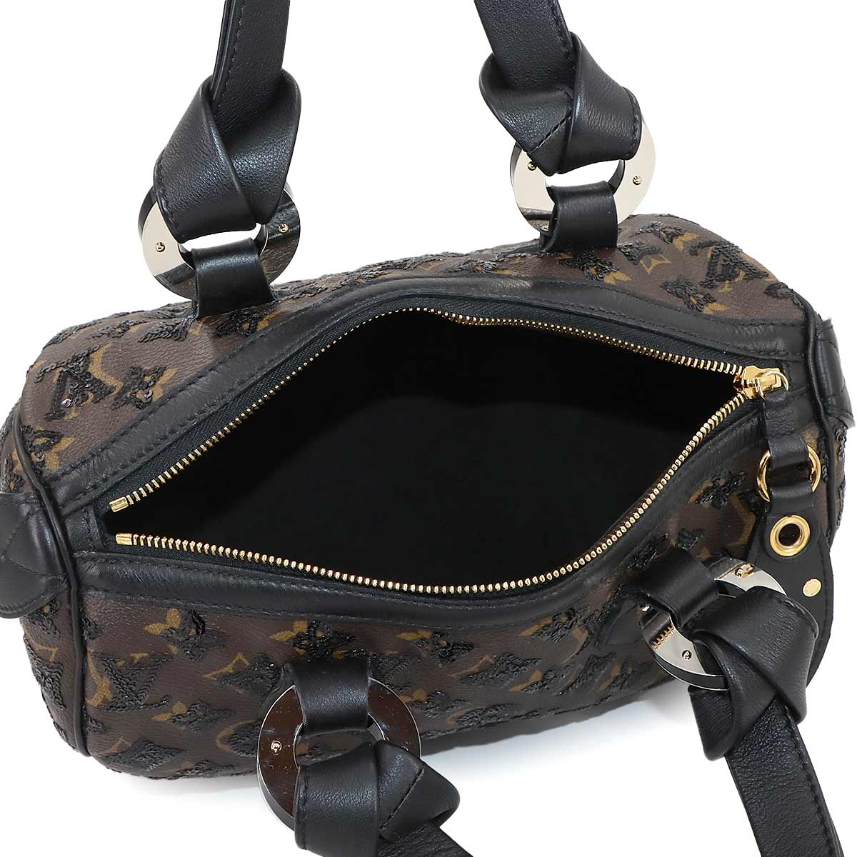 Monogram Eclipse Speedy 30 Hand Bag Brown Black M40243