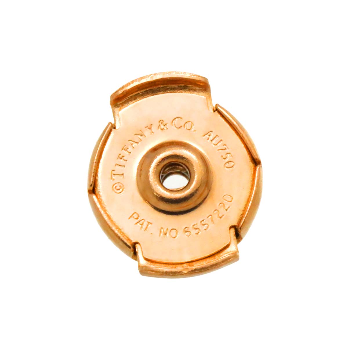 Open Heart Diamond Earrings Pierced 18K Pink Gold 750