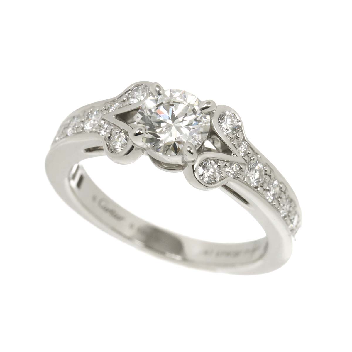 Ballerine Diamond 0.50ct H/VS1/3EX Ring Pt Size47 4(US)