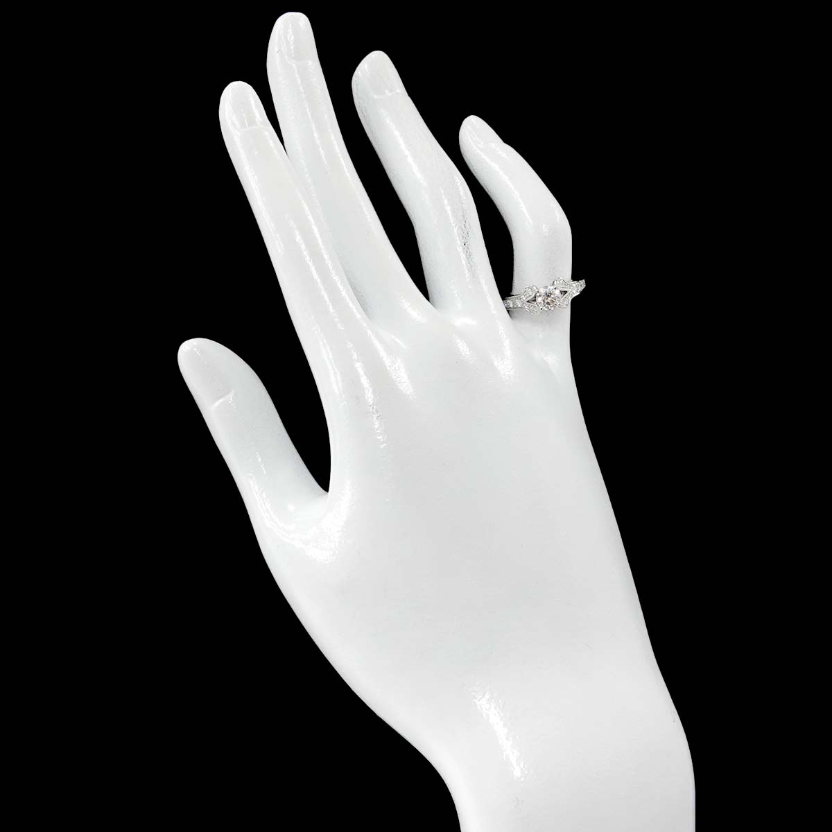 Ballerine Diamond 0.50ct H/VS1/3EX Ring Pt Size47 4(US)