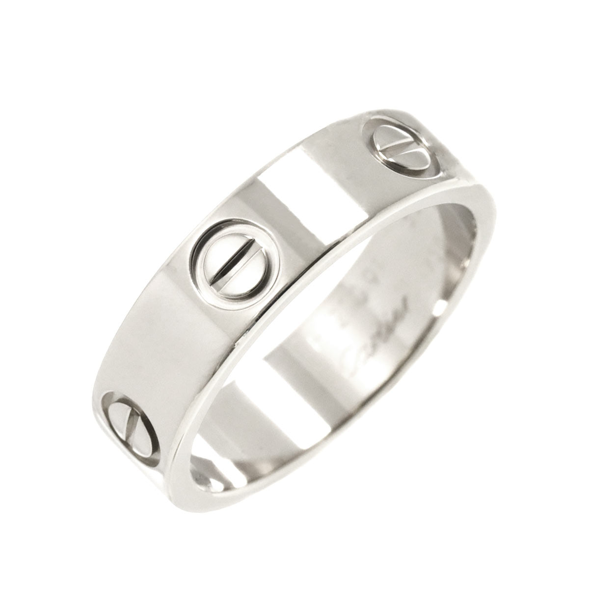 Cartier Love Ring 18K White Gold 750 size55 6.75-(US)