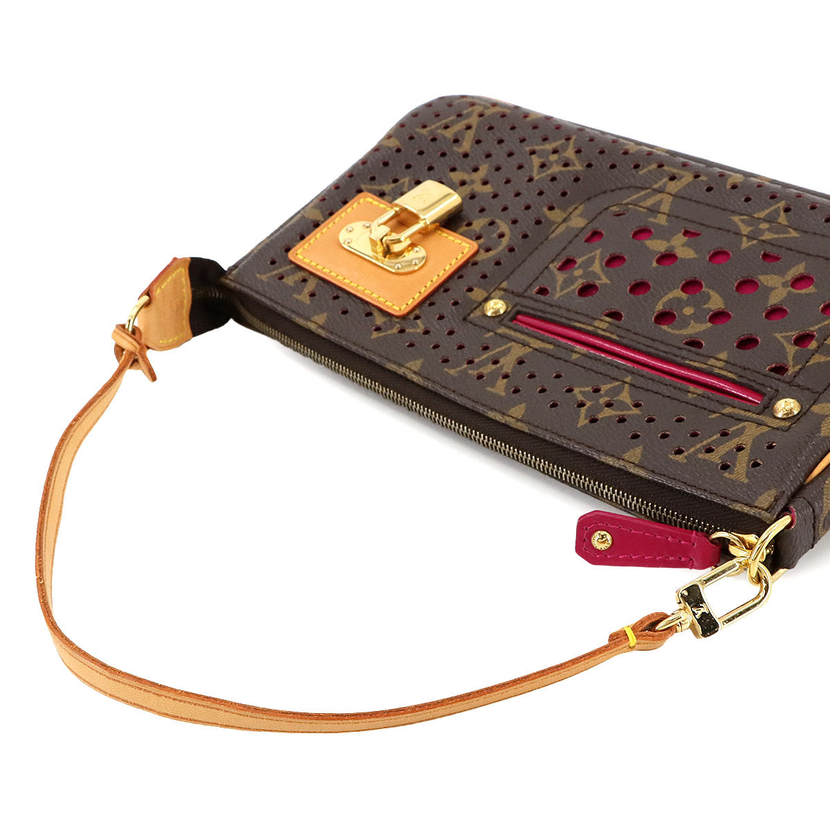 LOUIS VUITTON Monogram Perfo Pochette Accessoire Hand Bag M95183