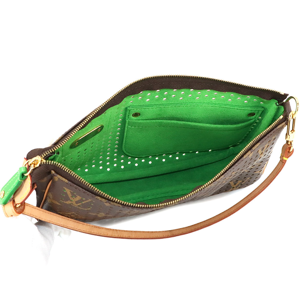 Monogram Perfo Pochette Accessories Hand Bag Vert M95184 90278687