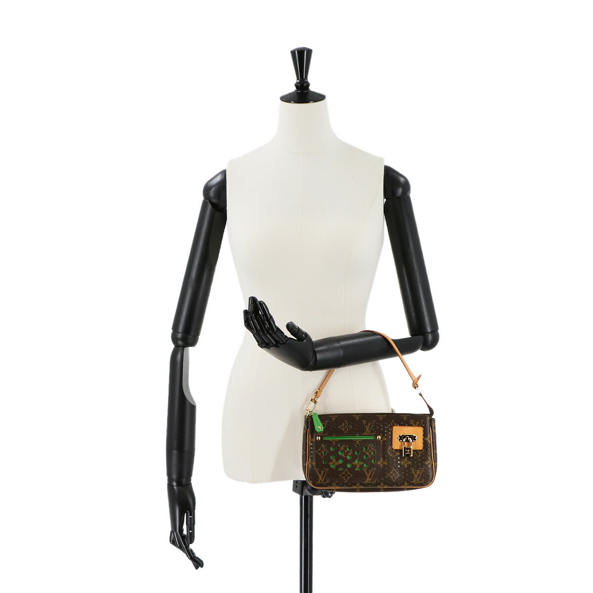 Monogram Perfo Pochette Accessories Hand Bag Vert M95184 90278687