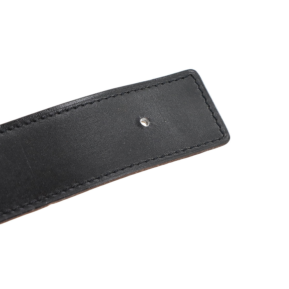 Constance Reversible H Belt Box Calf Togo Black 75 Guilloche